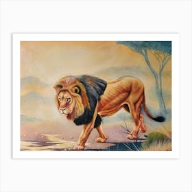 Lion Painting Art Print