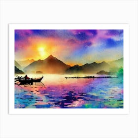 Solitude At Sunset  Art Print