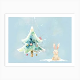 Christmas Bunny 5 Art Print