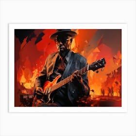 Man Playing A Guitar 1 Art Print