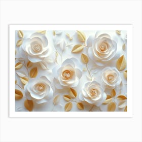 Paper Roses 12 Art Print