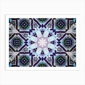 Blue Abstract Fractal 1 Art Print