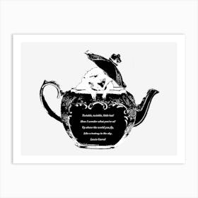 Dormouse in a Teapot from Alice in Wonderland Art Print