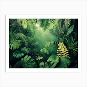 3d Forest Wallpaper Art Print