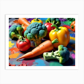 Colorful Vegetables Art Print