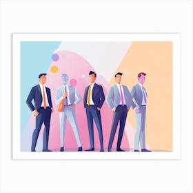 Group Of Businessmen 7 Art Print