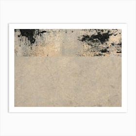 Beige, Tan and Brown Textured Abstact Art Art Print