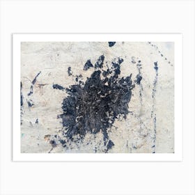 Stained Background. Abstract black paint grunge background 19 Art Print