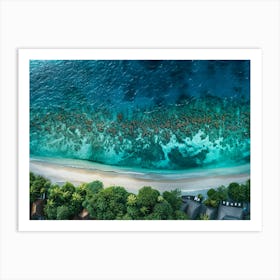 Aerial View Of A Beach 1 Art Print