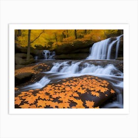 Fall Time at Bridle Viel Falls Show-3 Art Print