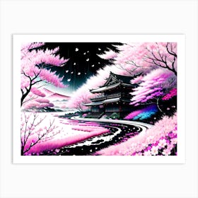 Cherry Blossoms Painting Art Print