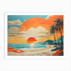 Sunset At The Beach 39 Art Print