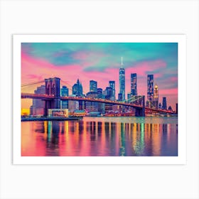 New York City At Sunset 1 Art Print