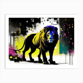 Lion In The City 9 Art Print