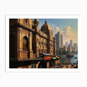 Cityscape Of Mumbai 1 Art Print