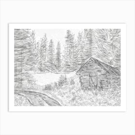 Cottage core sketch decoration  Art Print