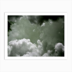 Olive Clouds Art Print