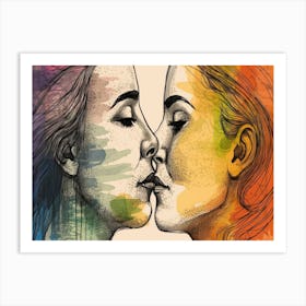 Rainbow Kiss 7 Art Print