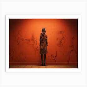 Girl In The Red Coat Art Print