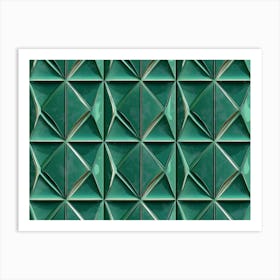 Green Tile Wall Art Print