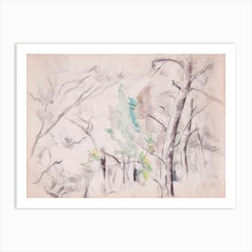 Trees, Encagnane And The Pilon Du Roi, Paul Cézanne Art Print