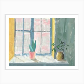 Home From The Window View Painting 3 Art Print
