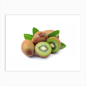 Fruit Kiwi White Background Art Print