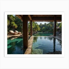 Pool At A Resort Art Print