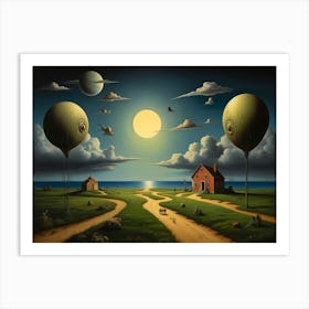 'The House In The Sky' Art Print