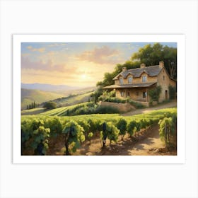 Life Amidst The Grapevines Art Print