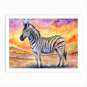 Zebra Painting Art Print