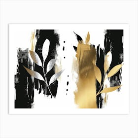 Gold Leaf Canvas Print 6 Art Print