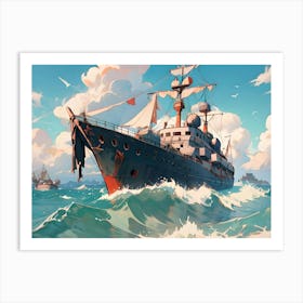 Ship Shines Through Art Print