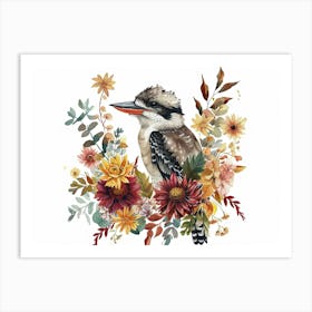 Little Floral Kookaburra 3 Art Print