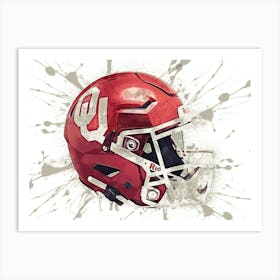 Oklahoma Sooners NCAA Helmet Poster Art Print