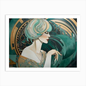 Breeze Art Deco Art Print