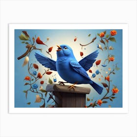 Blue Bird Art Print