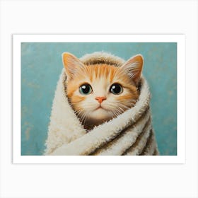 Bathroom Cat 17 Art Print