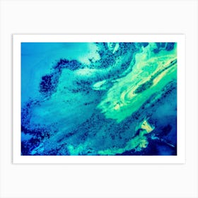 Blue And Green Water Art Print