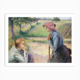 Two Young Peasant Women (1891–92), Camille Pissarro Art Print
