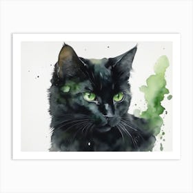 Default Black Shadow Cat Watercolor Silhouette Detailed Realis 0 Be7c0107 0e2a 4440 92f9 9c966c3d8b01 1 Art Print