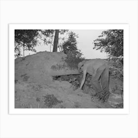 Migrant Boys Entering Storm Cellar Near Their Shack Home Out Of Muskogee, Muskogee County By Russell Lee Art Print