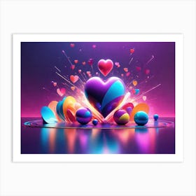 Colorful Heart Creative 1 Art Print