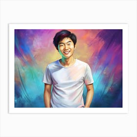 Portrait Of A Smiling Young Man 1 Art Print