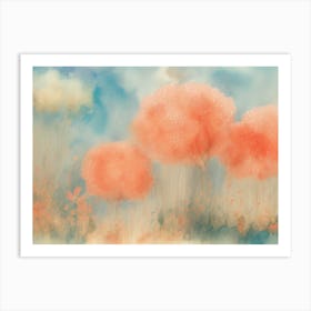 Pink Trees Art Print