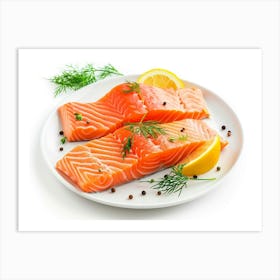 Salmon On A Plate 1 Art Print