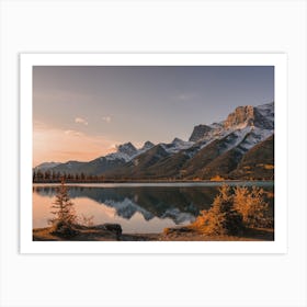 Sunset Over Lake Art Print