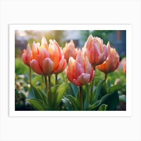 Tulips In The Garden 3 Art Print