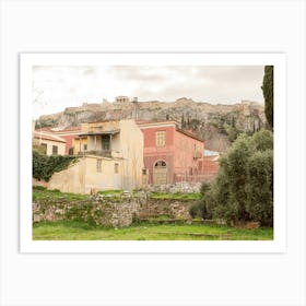 View Of The Acropolis From The Plaka Of Athens Art Print