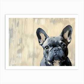 Minimal Frenchie 8 Art Print